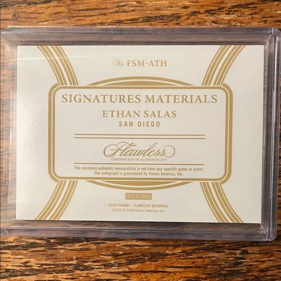💎 2025 Flawless Ethan Salas RPA /10  + ‘25 Select White Concourse PRIZM #’d 7/99 - Picture 2 of 7